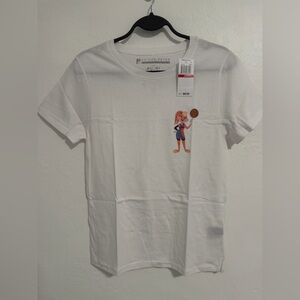 Prince Peter Space Jam Lola Bunny Graphic Tee XS White Made USA NWT Cotton